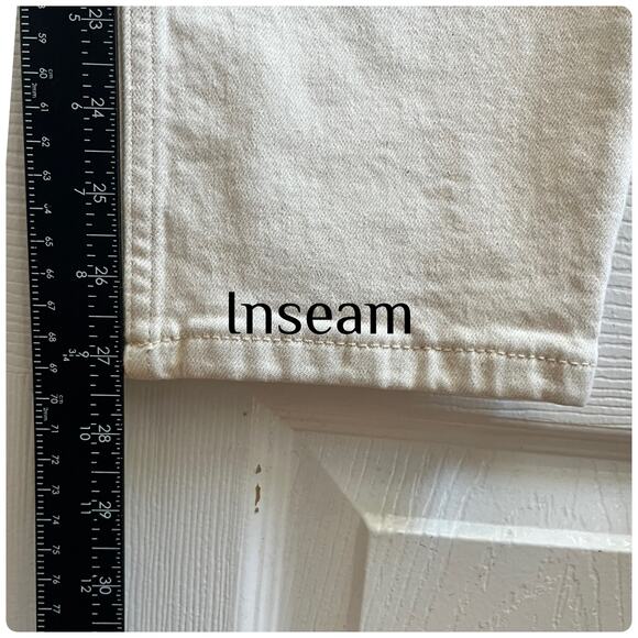 Everlane The Original Cheeky Organic Cotton Ecru Size 29 Jean 27.5 Inch Inseam - Picture 11 of 13